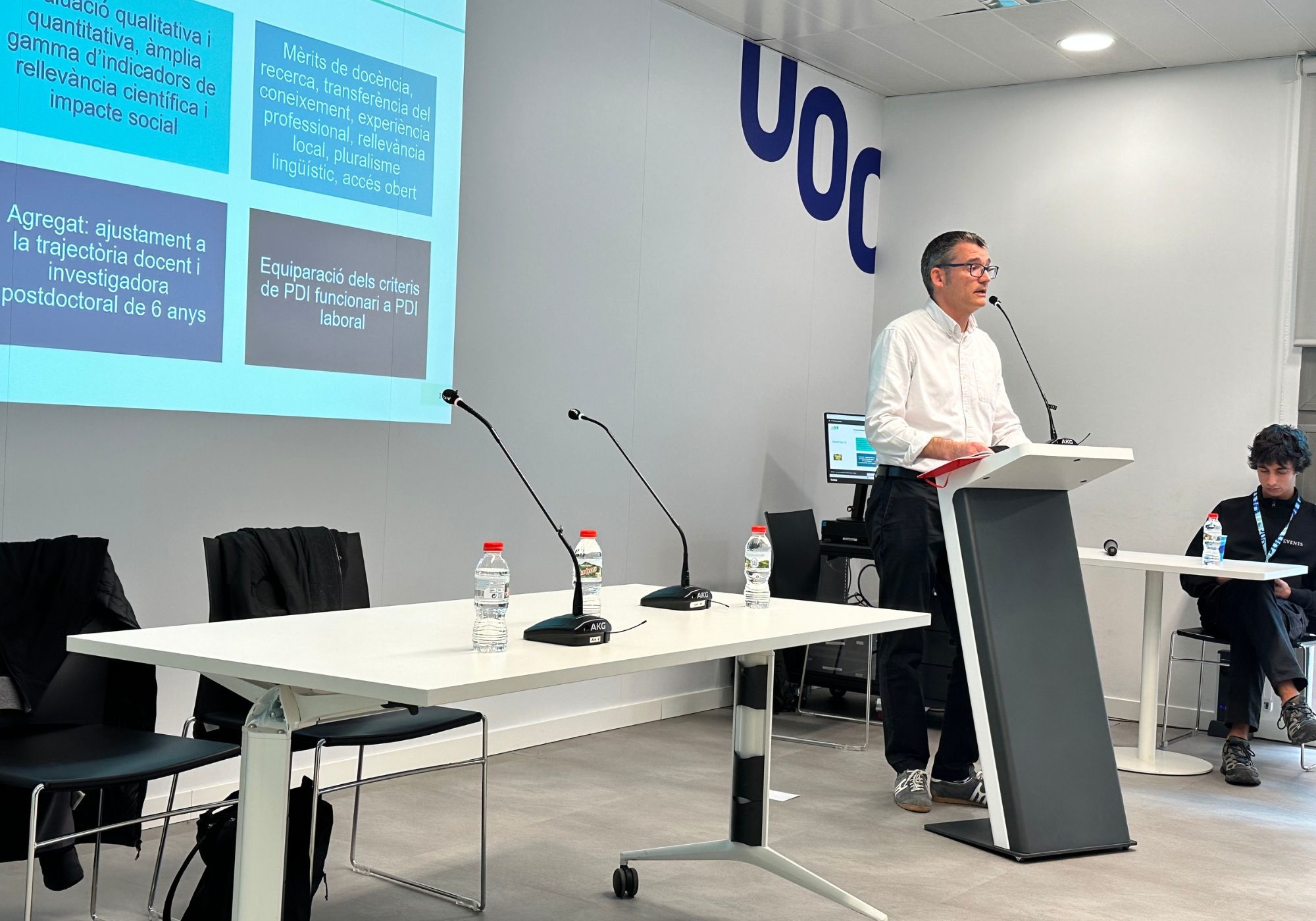 Esteve Arboix, cap de l'Àrea d'Avaluació de Professorat i de Recerca d'AQU Catalunya, a la UOC.